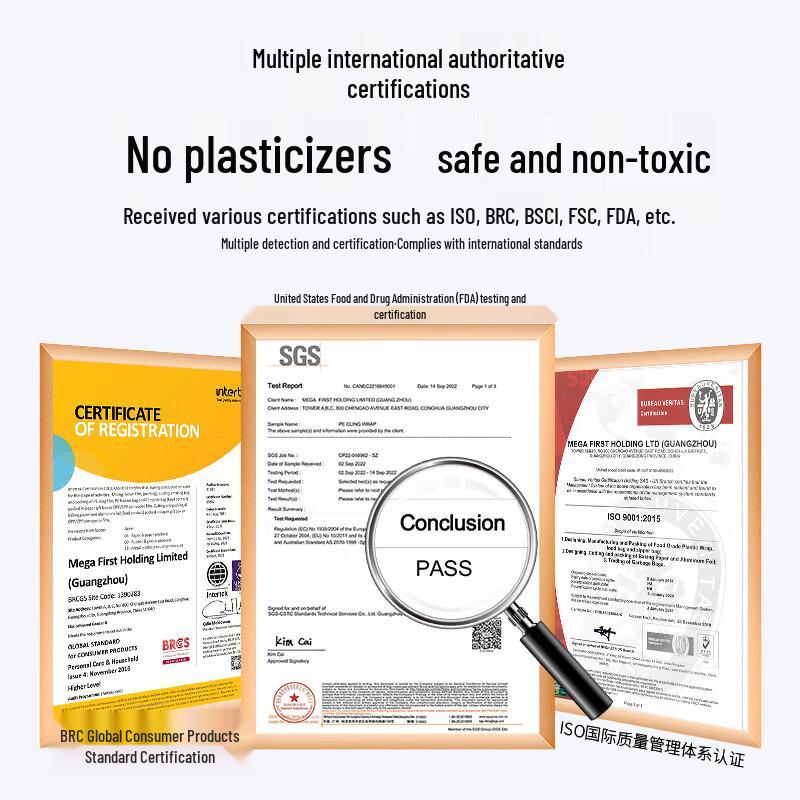 Food Grade PE Cling Film with Slide Cutter