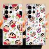 Case for Samsung Galaxy S22 FE S20 Plus S25 Edge S24 S21 S23 Ultra S26 Note 20 Ultra 10 Phone Cover Cute Crayons Shinchan