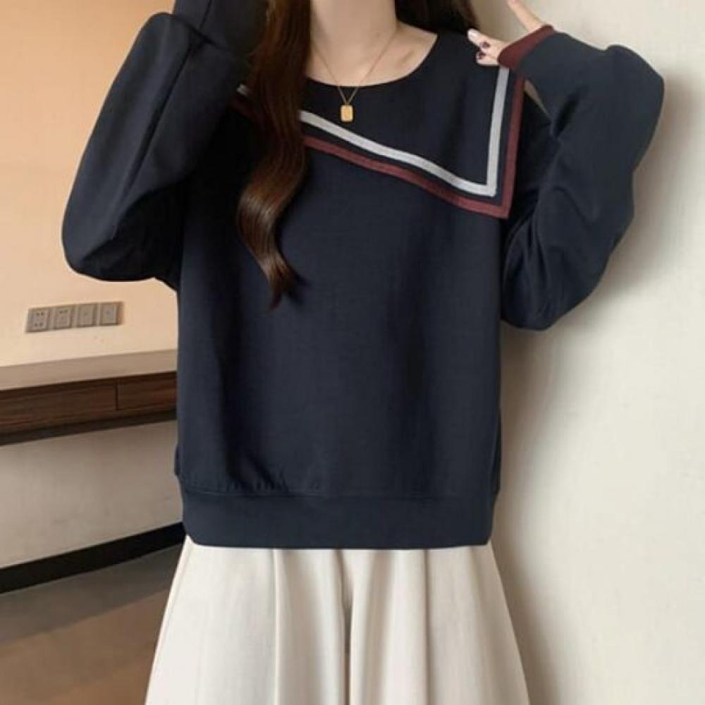 Navava Casual Daily Collar Long Sleeve Sweatshirt Nt2050