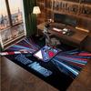 New York Rangers Personalized Crystal Velvet Carpet, Customized Name Text Soft Anti‑Slip Rug for Living Room Bedroom