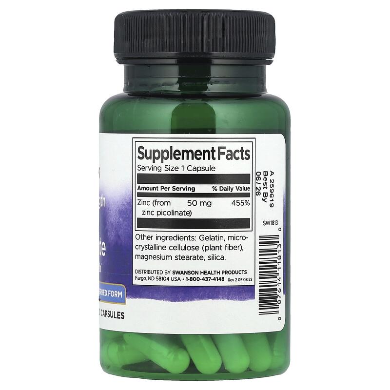 Zinc Picolinate, 50 mg, 60 Capsules