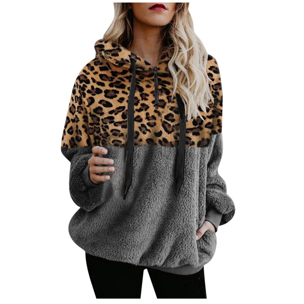 Damenmode-Pullover mit Farbblockierung und Kapuze, genäht, langen Ärmeln und Reißverschluss