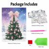 Christmas Pearl Painting Kit Handmade DIY Pink Bow Christmas Tree Ornament Home Decoration Painting