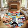 One Piece Print Round Rug, Washable Floor Carpet, For Entryway Dorm Laundry Room Office Study, Home Decor Birthday Christmas Gift