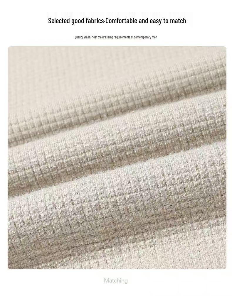 Men's Wool Blend High Neck Sweater - 2025 Autumn/Winter Casual Printed Knitwear