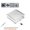 Stainless Steel Rectangle Dinner Tea Tray Double 2 Layer Dumpling Oil Leaking Hole Basin Steaming Draining Hole Plate with Basin