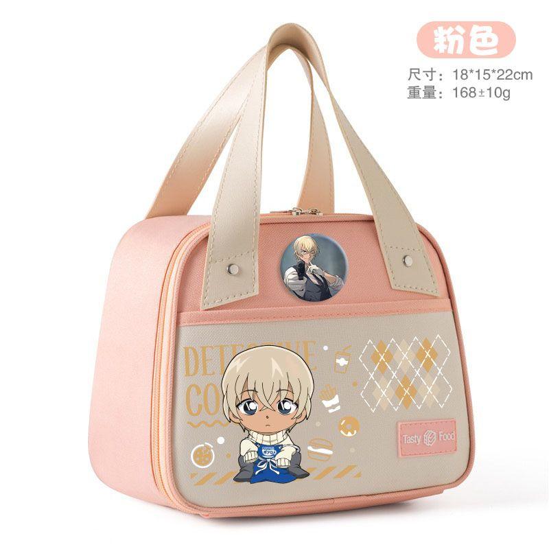 Conan Tote Bag Lunch Box Carrier for Students and Office Workers—Thickened, Grease-Resistant, Insulated Bag