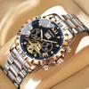 New Tourbillon Automatic Watch for Men Luxury Skeleton Men Mechanical Wristwatch Stainless Steel Top Original Man Watch