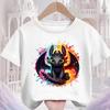 Toothless Kid Children's T-Shirt Dragon Pattern Short Sleeve Crew Neck Colorful Art Print Casual Everyday Fashion