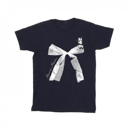 Disney Girls Minnie Mouse Bow Cotton T-Shirt