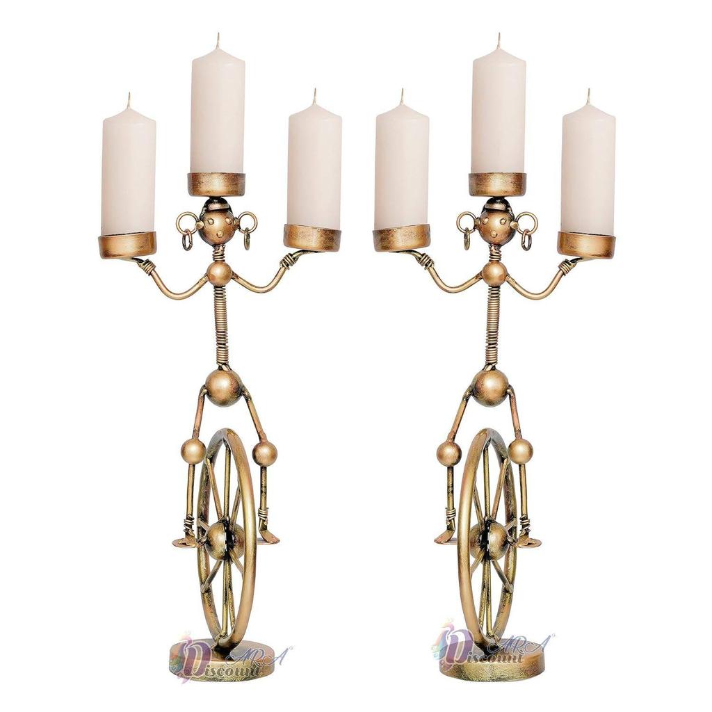 Antique Tealight Candle Holder/Candle Holders for Home Decoration/Table Decor/Home Decor Items-Gifts - Pack of 2