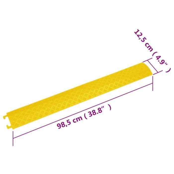 VidaXL Rampes de protection de câble 4 pcs 98,5 cm Jaune 150969