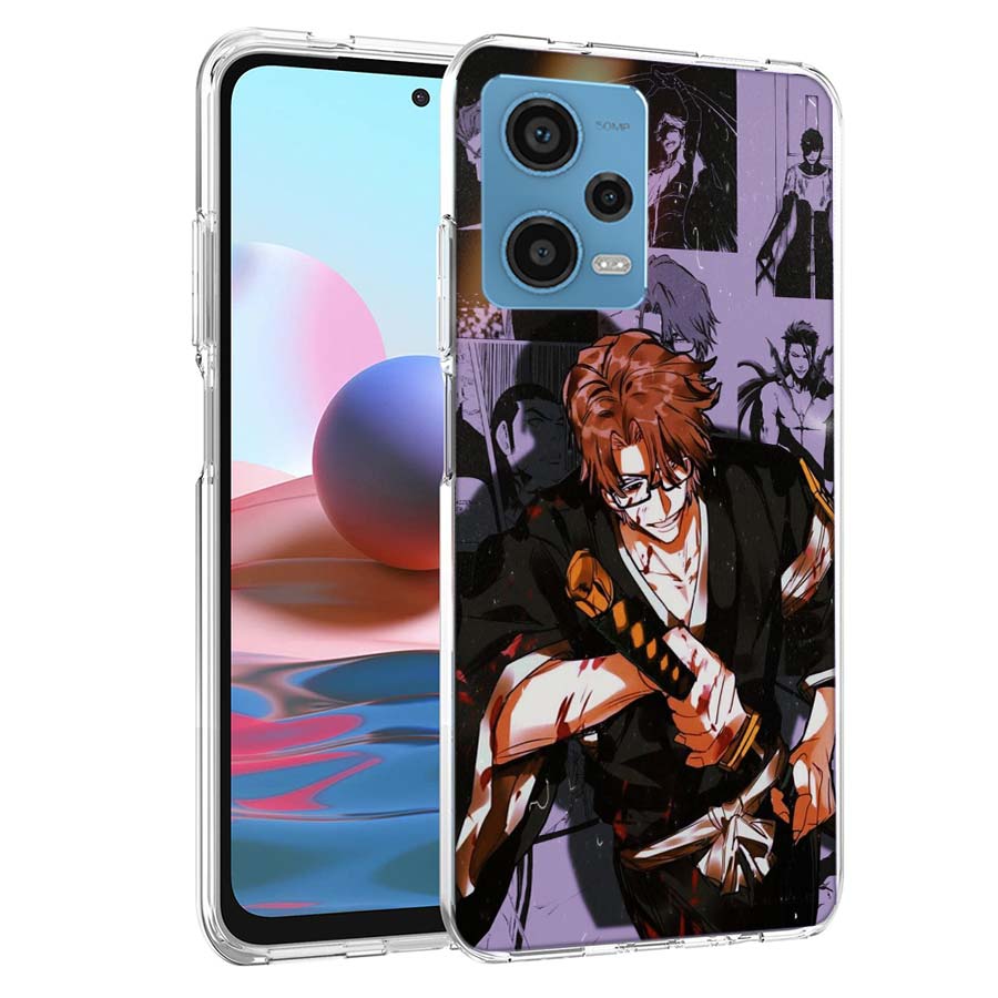 Bleach Aizen Sousuke Phone Case For Redmi Note 13 12 14 15 Pro Plus 13R 11 11T 11E 11S 10 Pro 10S 9 9S Cover Cell Clear TPU Capa