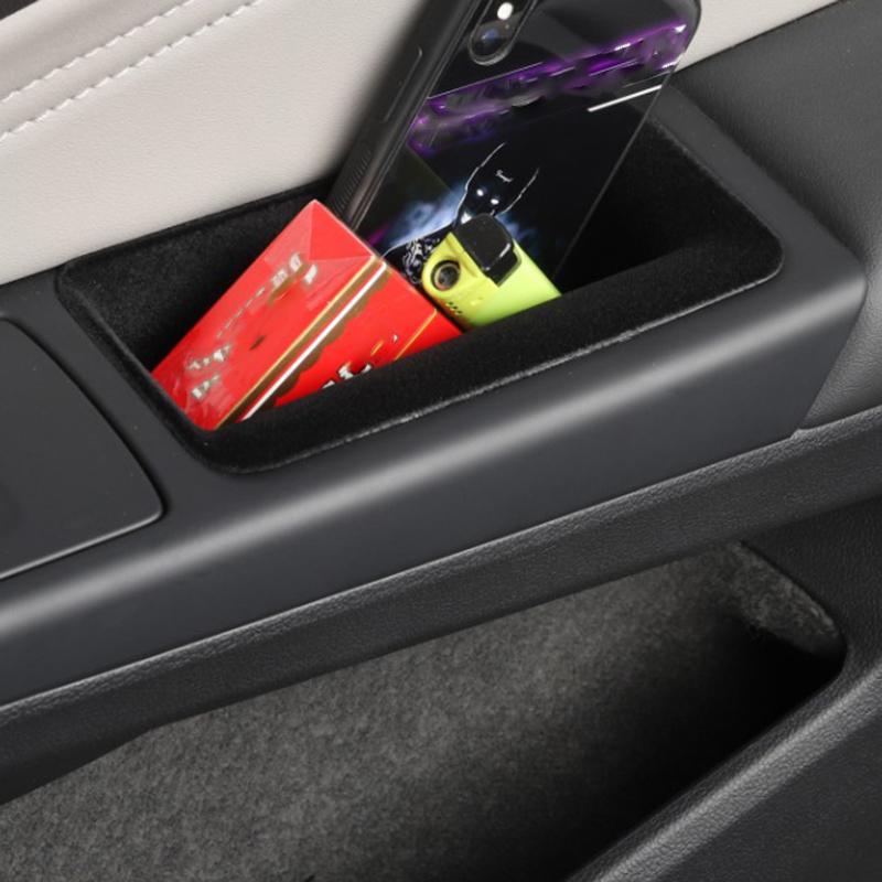 Original Car Door Storage Box For Volkswagen VW Golf 8 MK8   R Gti Gte ABS Plastic Auto Door Handle Organize
