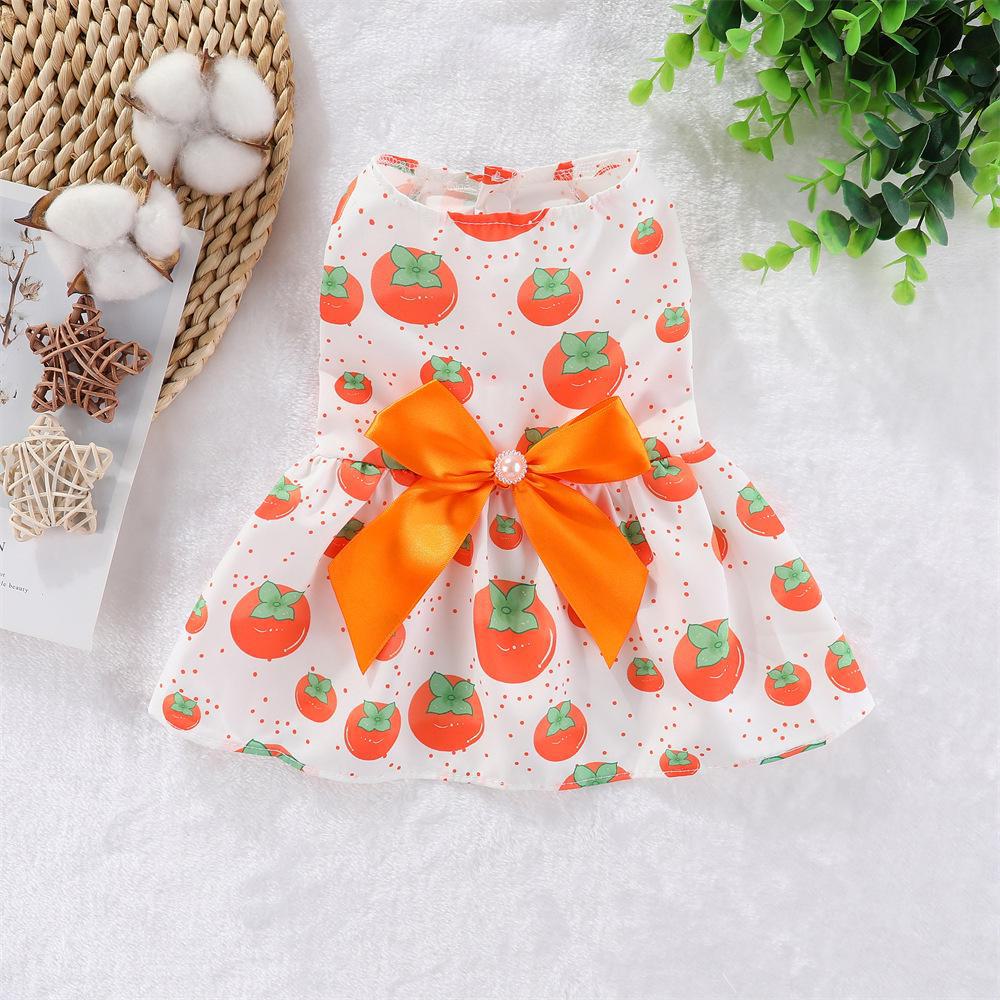 Spring/Summer Pet Clothes: Cute Cartoon Skirt for Dogs & Cats (Teddy, Pomeranian, Bichon)