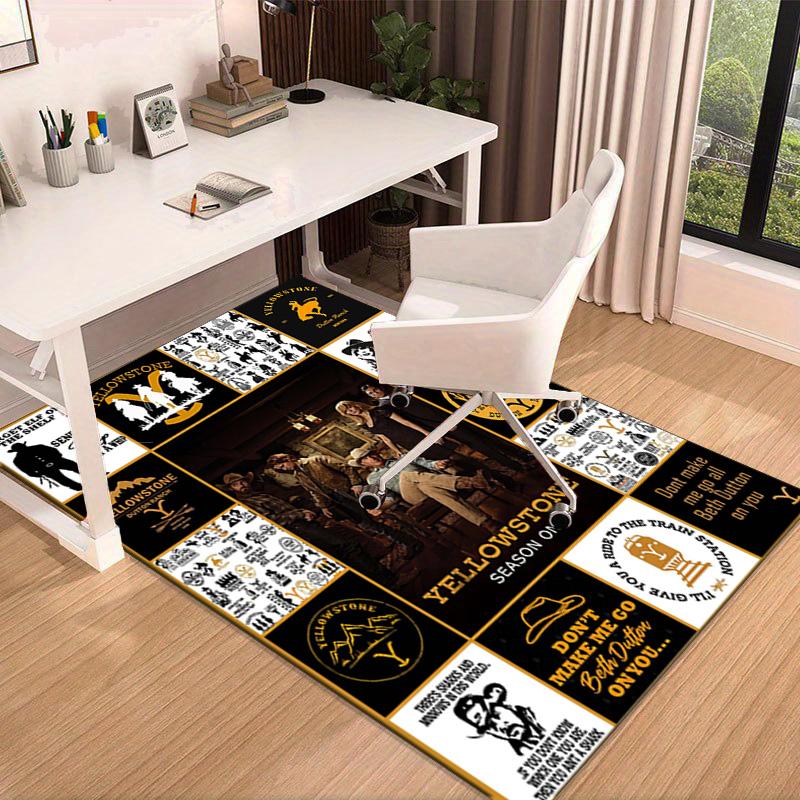 Yellows-tone Dutton Ranch Carpet, Chair Rug,Rug for Office Bedroom Living Rooms, Doormat Decor Fan Gift Christmas Gift