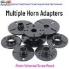 Tweeter Horn Adapter: Flat Plate with Threaded Hole and Plastic Outer Shell