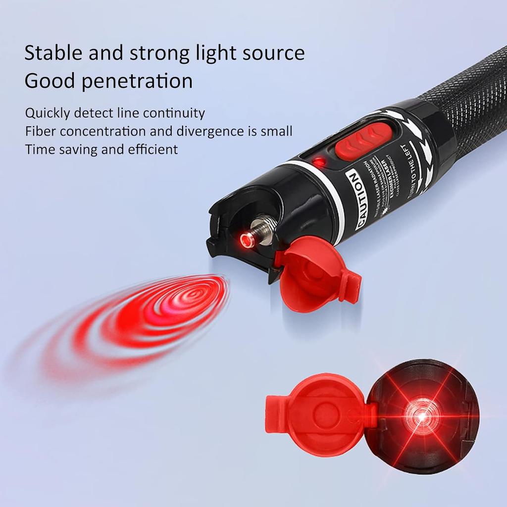 Watris Veiyi 50MW VFL Red Light Pen, 50km Fiber Network Cable Test, Visual Fault Locator, Pen Type Non Contact Connection Red Light Cable Equipment