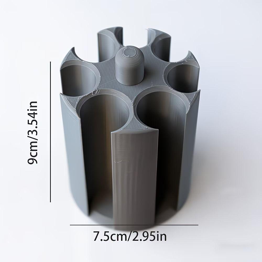 Space Saving Car Coin Organizer 7 Slots Coin Storage Box Cylindrical Coin Holder Vehicle Console