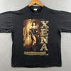 Maglietta Vintage Xena Principessa Guerriera Uomo XL Nera Anni '90 TV Promo Grunge Stampa Grande T-shirt Unisex