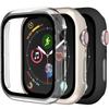 3PCS Tempered Glass+cover For Apple Watch Accessories 45mm 41mm 44mm 40mm Screen Protector Apple watch Case serie 9 4 5 6 SE 7 8 7