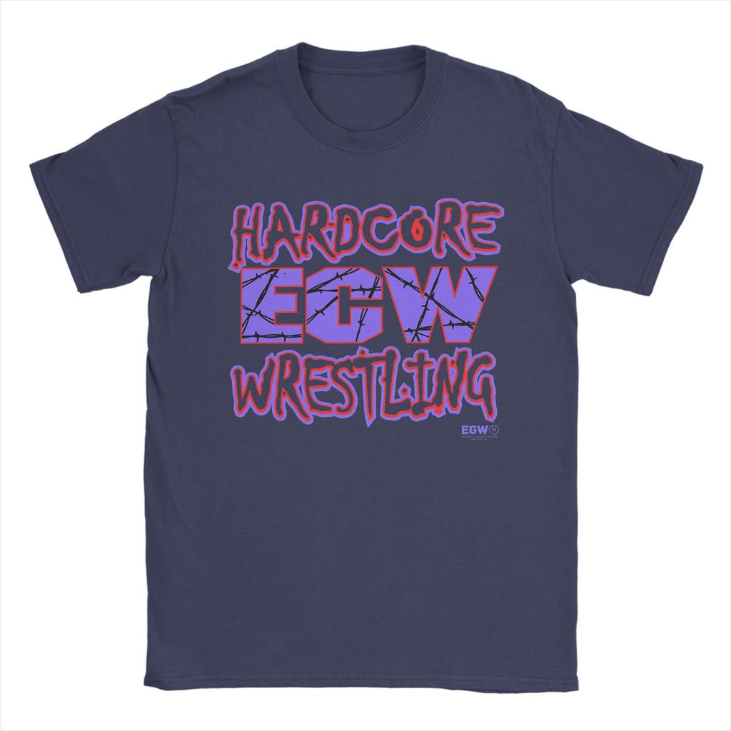 Ecw Hardcore Wrestling Maglietta in Cotone da Uomo Estiva Magliette Retro Y2K Comode T-shirt alla Moda Top Oversize Personalizzati Fai-da-Te