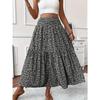 Damen Casual Ditsy Floral Elastischer Bund Taschenrock, Geeignet für lässige Pendlerkleidung