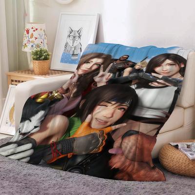 Adventure Games F Final Fantasy Blanket For Sofa Office Bed Plane Travel Sleep Read Relax Camping Soft And Warm