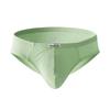 Men's Low Waist Pure Cotton Triangle Underwear with Separated Pouch