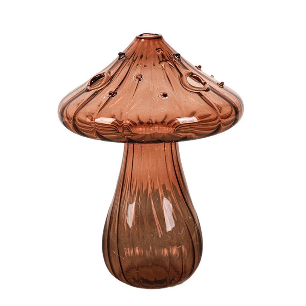 Tischdekoration Vase Kreative Pilzförmige Transparente Hydrokulturpflanze Glas-Blumentopf Gewächshausdekoration Blumentopf