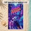 Rainbow Theme Soft Beach Towel Personalized Custom Name Text Towel Portable for Beach Pool Travel