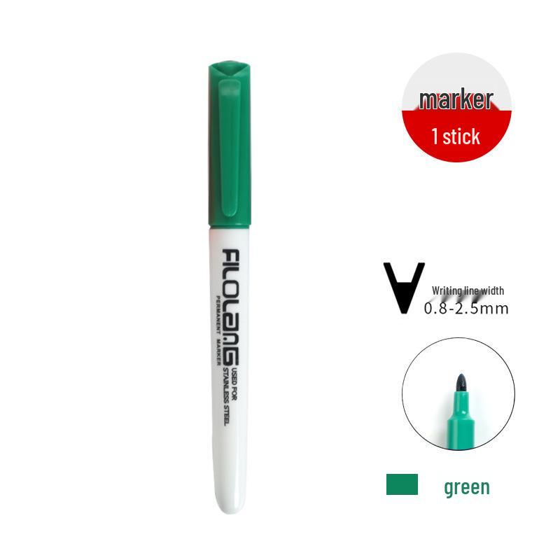Feilong MK-217 Oil-Based Quick-Dry Waterproof Marker for Glass, Tile, Film, and Metal. зелёный