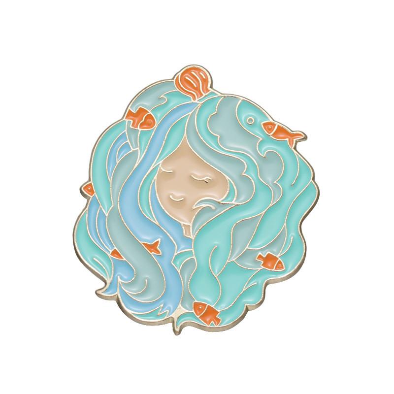 Playful And Artistic Dopamine Girl Brooch In Colorful Flower And Ocean Animal Designs For Everyone