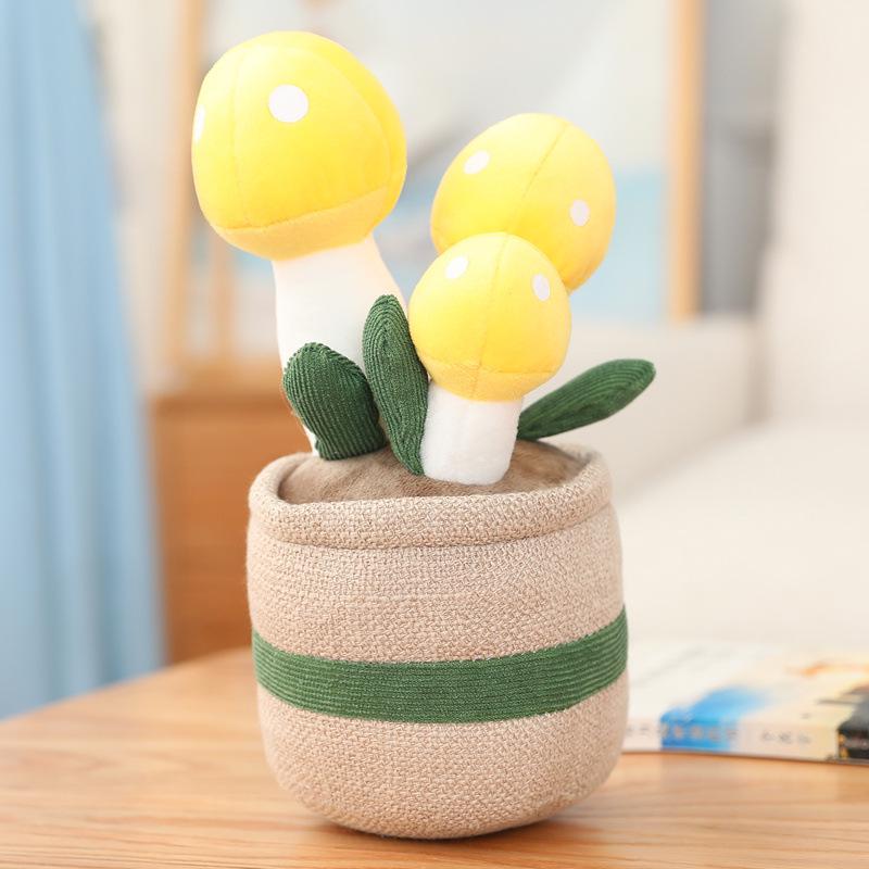 Creative Plush Tulip Succulent Ornaments – Fun Simulated Potted Decor for Home, Study, or Living Room