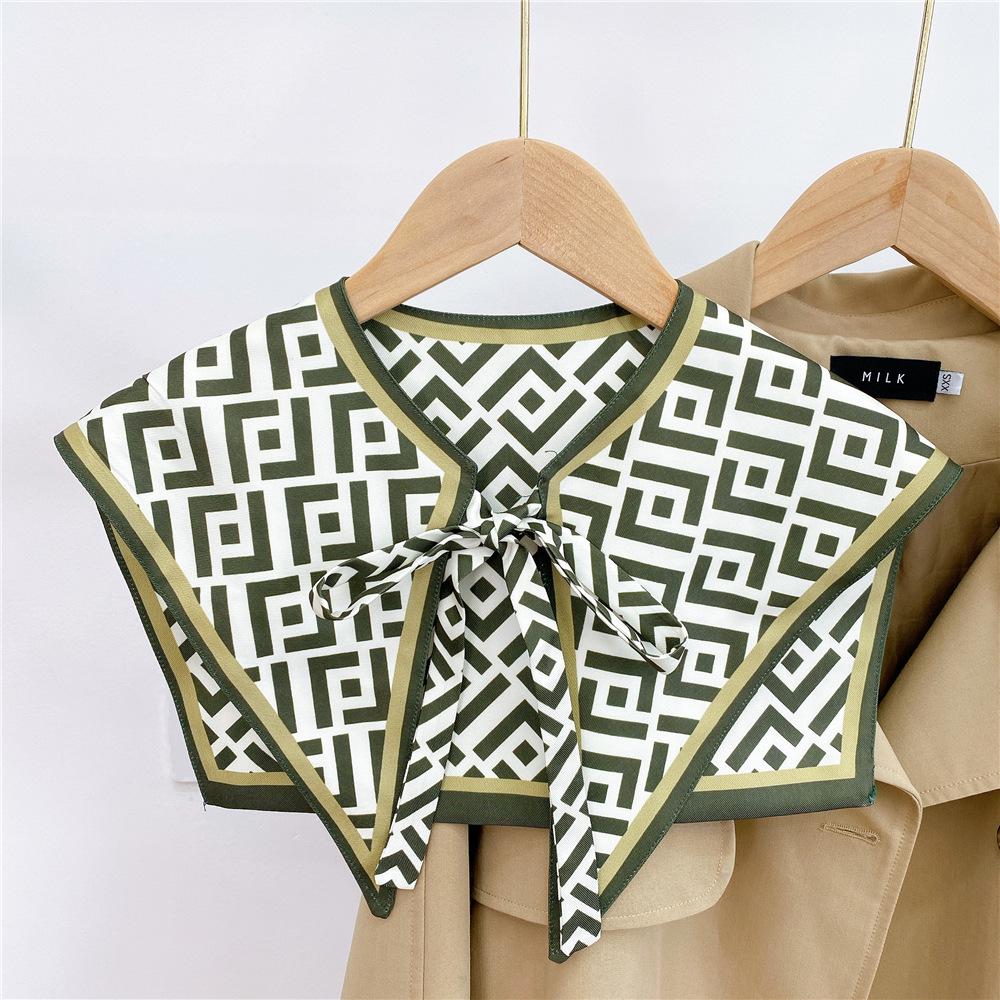 Silk Draped Women's Shoulder Scarf Shawl Collar with Neck Protection & Decorative Knotting