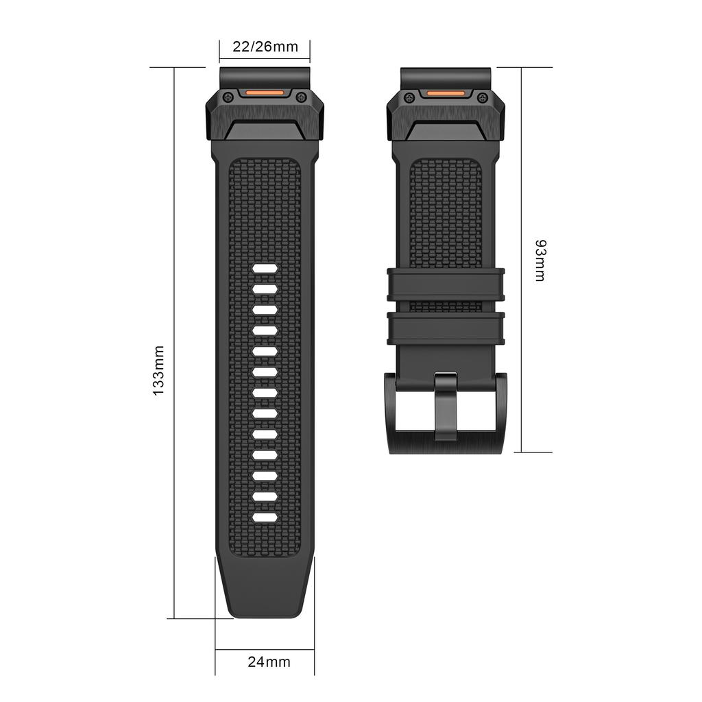 22mm 26mm Silicone Strap for Garmin Watch Fenix 8 7X 7 Pro Solar/6X 6 Sapphire 5 5X Plus 3 3HR/Epix QuickFit Band Bracelet Correas