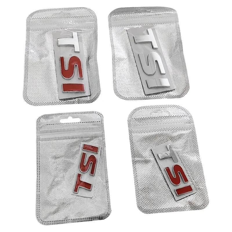 AGLNX1 3D Metal TSI Logo Car Rear Trunk Emblem Badge Decals Sticker For VW Volkswagen Tiguan Polo Golf 4 5 6 MK6 MK7 Jetta Passat B5 B6 QQ14