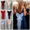 Fluffy Big Bow Waist Decoration Single Layer Wedding Dress Accessories Elegant Bridal Belt Woman