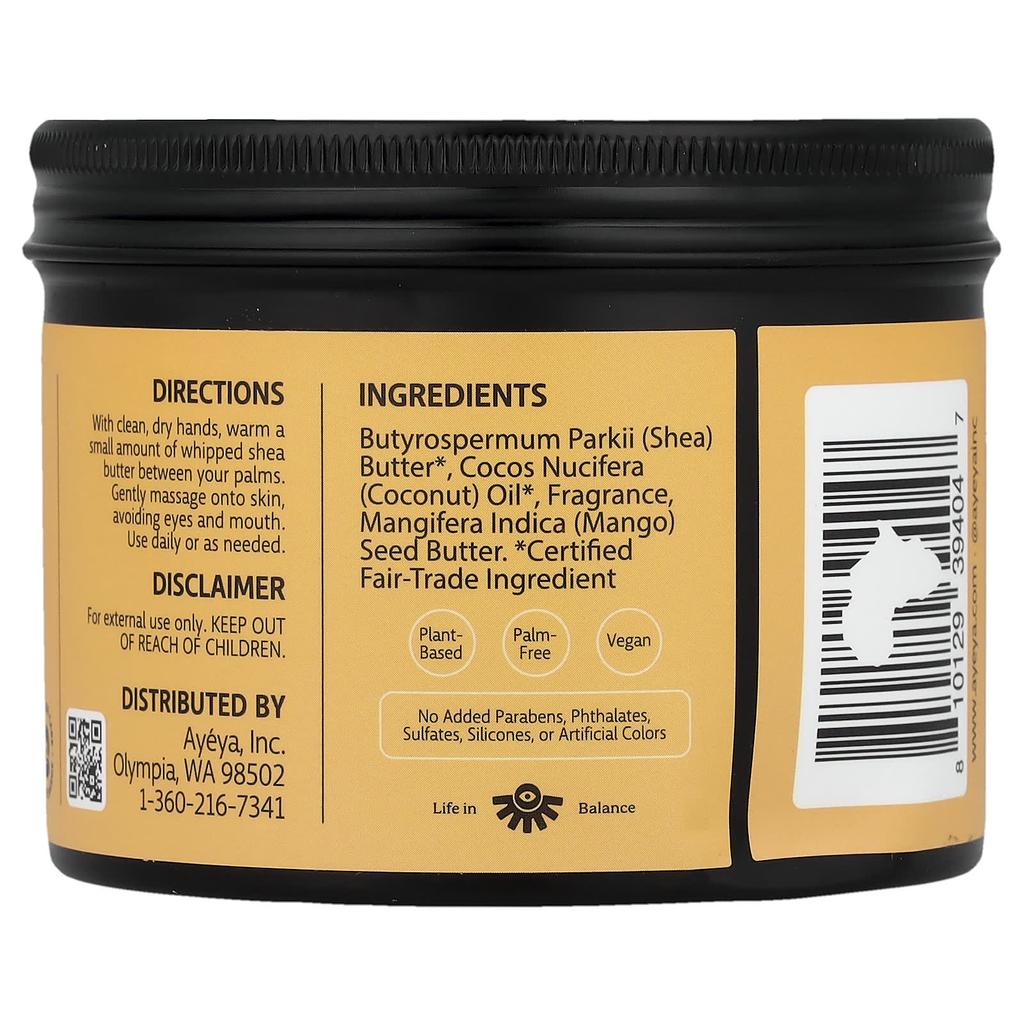 Ayeya, Whipped Body Butter, Coconut Mango, 5 Oz (141 G)