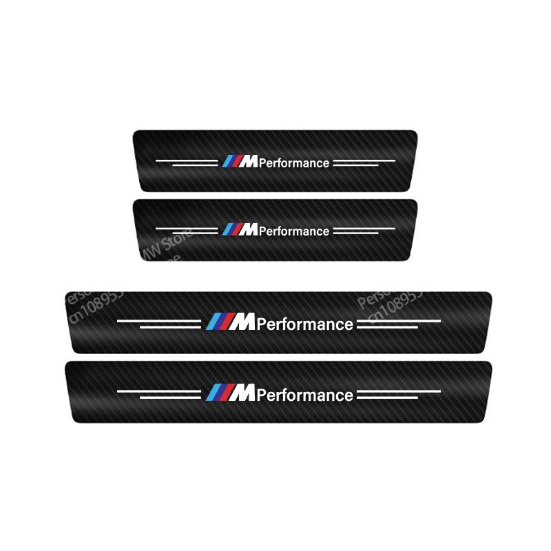 LKCW9 4/8Pcs Car Door Sill Scratch Resistent Sticker Threshold Pad For BMW M Performance 2 1 3 4 5 Series X1 X2 X3 X4 M2 M3 M4 M5 M6
