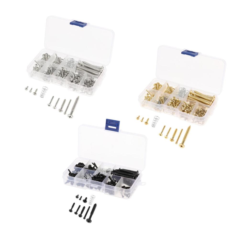 Elektrische Gitarre Schrauben-Set für Steg Tonabnehmer Schalter Hals Gurt DIY