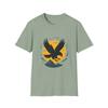 Unisex Softstyle T-Shirt Soaring Falcon Silhouette Dive Talons Cloud Peaks Tee