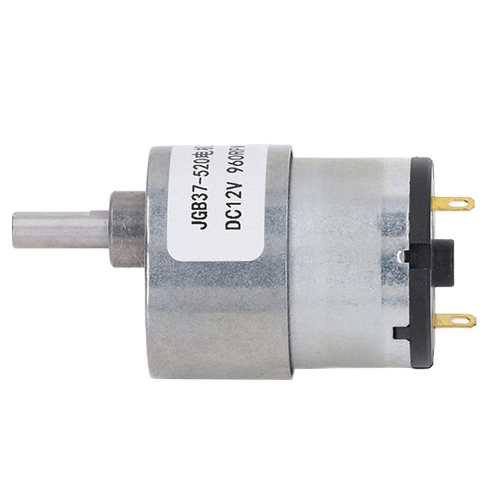 DC Gear Motor Good Conductivity Brass Coil Large Torsion CW CCW Stable Worm Gear Motor DC12V 960RPM