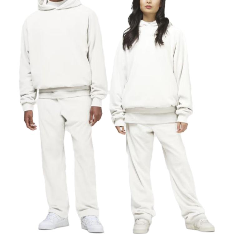 Adidas Originals Trefoil Basketball Ch. 02 LS Hoodie with Logo Print Unisex Hoodies White IA3457