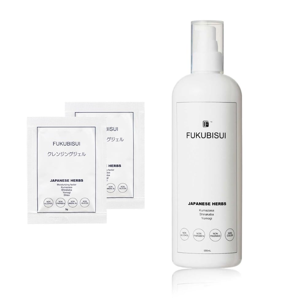 

Amulet Skin Care FUKUBISUI Лосьон для тела 500 мл Образец очищающего геля x 2 Набор для лица Растительный экстракт Содержит дозатор Тип Чувствительная кожа Уход за кожей Fukubisui
