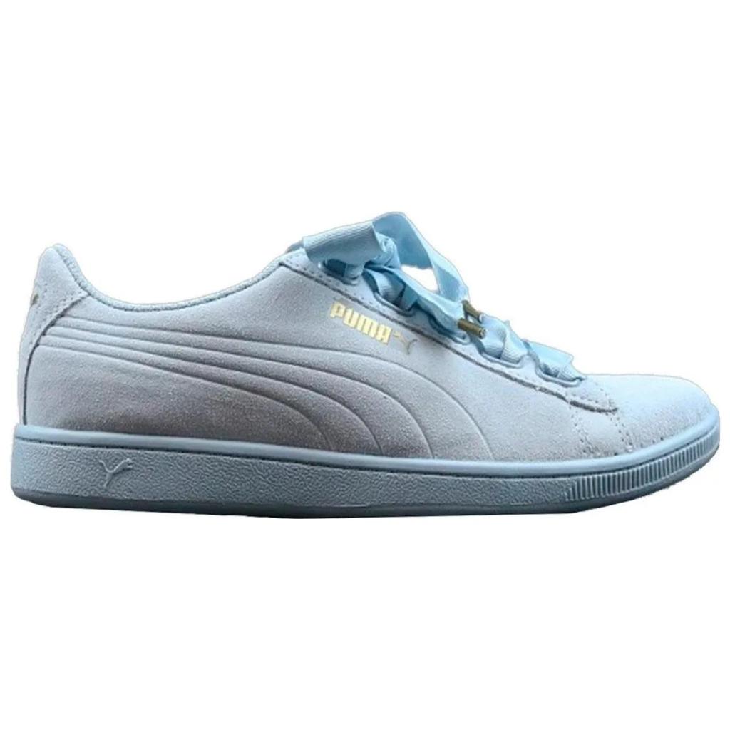 New PUMA Vikky Ribbon Anti Slip Wear Resistant Low Top Skateboard Shoes Women's Blue 364262-06