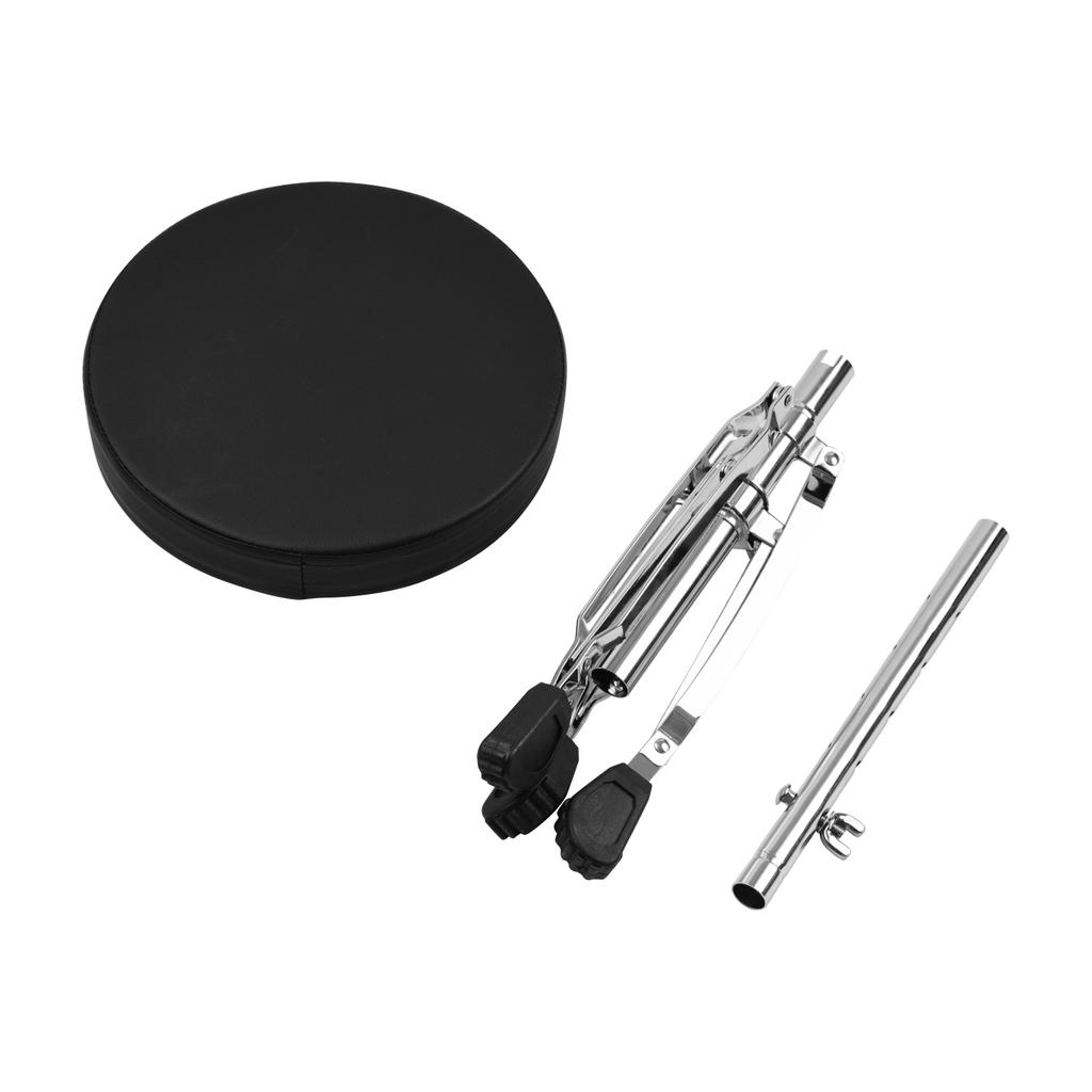 Universal Drum Throne Round Padded Drum Seat Stool Double-braced Stainless Steel Legs Anti-slip 5