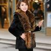 Windbreaker Faux Mink Fur Jacket Woman Winter Ladies Imitation Fox Wool Collar Coat Korean Fashion Warm Slim Winter Coats