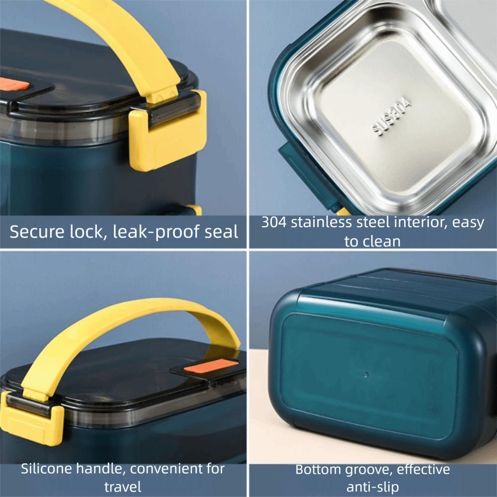 3 Layers Stainless Steel Food Storage Container Sealed Design Food Snacks Box Student School