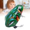 Aufziehfrosch Spielzeug Retro Tragbar Grüne Farbe Blech Hüpfender Frosch Aufziehspielzeug